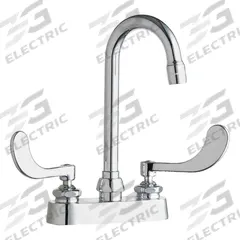 CHICAGO FAUCETS Gooseneck Kitchen/Bathroom Faucet: 895, Cast Brass, Centerset, Deck, Polished Chrome (MPN 895-317XKABCP). Key specifications — Series: 895; Brand: CHICAGO FAUCETS.
