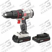 PORTER CABLE Hammer Drill: 20V DC, Premium, 1/2 in Chuck, 2 Speeds, 22.1 ft-lb, 25,500 bpm (MPN PCC621LB). Key specifications — attr1256163: 2; attr1256171: (2) 1.3 Ah; attr1256172: Yes; attr1256187: 23.