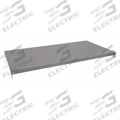 TENNSCO Shelf: 48 in Overall Wd, 24 in Overall Dp, Solid Shelf, 20 ga, Gray, 550 lb Shelf Capacity (MPN Q-4824). Key specifications — attr37155: Gray; attr37156: Epoxy Coated; attr55828: (4) Shelf Clips; attr37160: Steel; attr33654: TENNSCO.