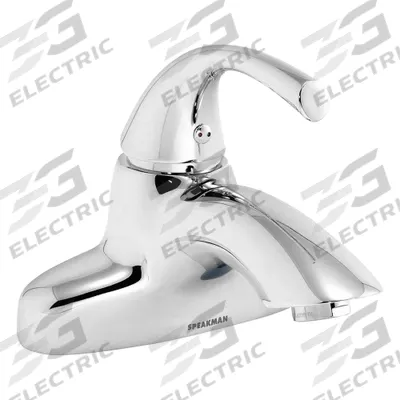 SPEAKMAN Mid Arc Bathroom Faucet: Echo, Brass, Polished Chrome Finish, 1.2 gpm Flow Rate - Centerset Handle Bathroom Faucets
