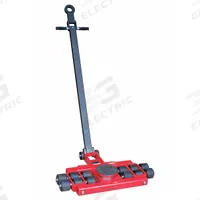 DAYTON Machine Roller: 16,500 lb, 4 1/4 in Deck Ht, 6 3/4 in L x 6 3/4 in W, (12) Rollers, Swivel (MPN 5ERK3). Key specifications — attr1344324: Rubber Padded; attr1344360: DAYTON; attr1344361: Red.