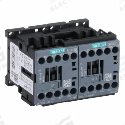 Siemens Magnetic Contactor: Reversing, 3 Poles, 3NO Contacts, 7 A - Reversing IEC Contactors