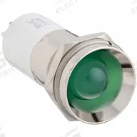 APPROVED VENDOR Protruding Panel Light: 16 mm Panel Mounting Hole Dia, LED, Green, Protruding Head (MPN 24M162). Key specifications — Brand: APPROVED VENDOR; Electrical Connection: 0.11 Male Quick Disconnect.