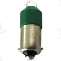 EATON Compact LED Bulb: LED, Miniature Bayonet (BA9s), (T) Tubular, T3-1/4, 6 to 12V AC/DC, Green (MPN E22LED612GN). Key specifications — Light Color: Green; Voltage: 6 to 12V AC/DC; Brand: EATON; Bulb Shape: T3-1/4.