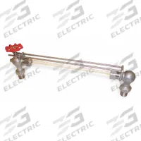 APOLLO Expansion Tank Gauge: Stainless Steel, 5/8 in Gauge Glass Dia, 12 in Gauge Glass Lg, NPT, TFE (MPN 2365100). Key specifications — Valve Type: Plug Drain; Brand: APOLLO; Stem Packing Material: TFE; Gasket Material: PTFE with Hypalon.