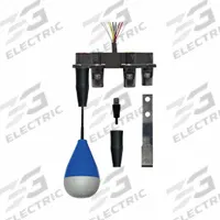 SJE-RHOMBUS Float Switch: Narrow-Angle, Normally Closed (Pump Up), 125V AC, 1 A, 2-Wire, 50MEGANCEZ. Key specifications — Rated Voltage: 125V AC; Brand: SJE-RHOMBUS; Electrical Connection: 2-Wire; Counterweight/Mounting: Pipe Clamp Required.