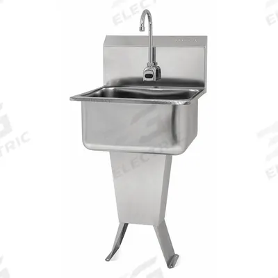 SANI-LAV Hands-Free Sink: 41 1/2 in Overall Ht, 19 in Bowl Lg, 10 in Bowl Dp - One-Station Freestanding Hand Sinks with Faucets