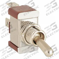 EATON Toggle Switch: 3 Position, 2 Connections, SPST, Spade Terminals Connection, X Series (MPN XTD1A1A2). Key specifications — AC Contact Rating: 15 A @ 28 V; Switch Function Configuration: On/None/Off; Brand: EATON; Series: X; Horsepower: 3/4 hp.