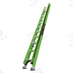 LITTLE GIANT Extension Ladder: 24 ft Ladder Size, Fiberglass, 300 lb Load Capacity, 42 lb Wt (MPN 18724-186). Key specifications — Color: Green; Brand: LITTLE GIANT; Included Features: V-Rung; Removable Fly: Fixed.