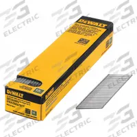 DEWALT Angled Finish Nails,1 1/2" L,PK2500: Finishing Nails, Flat, Smooth, Steel, Glue, 2,500 PK (MPN DCA15150-2). Key specifications — Point Type: Chisel; Brand: DEWALT.