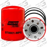 BALDWIN FILTERS Hydraulic Filter: Hydraulic Fluid, 1 1/2"-16 Thread Size, Spin-On, 7 in Overall Ht (MPN BT8901-MPG). Key specifications