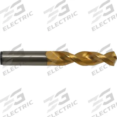 CLEVELAND Screw Machine Drill Bit: #8, 135° Split Point, TiN-Coated Cobalt - Cobalt Screw-Machine Length Drill Bits for Deep Hole-Drilling