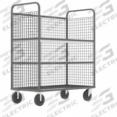 VALLEY CRAFT Cage Cart: 2,000 lb, Overall Dim. 57 in L x 30 in W x 68 in H, Adj, 2 Shelves, Rubber (MPN F89054VCGY). Key specifications — Caster/Wheel Configuration: (2) Rigid; Color: Gray; Shelf Adjustability: Adjustable; Brand: VALLEY CRAFT.