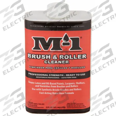 M-1 Brush Cleaner: Water, Liquid, Regular, 1 qt - Brush & Roller Cover Cleaners