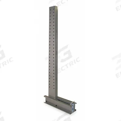 JARKE Upright: 8 ft x 9 1/2 in x 40 in, 12,530 lb Capacity/Side, 1 Sided, 9 Max Arms/Side - Heavy-Duty Pin-Lock Cantilever Rack Uprights