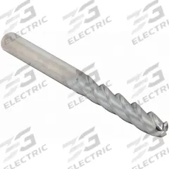 CLEVELAND Ball End Mill: Carbide, 4 Flute, 1/4" Mill Dia, 1-1/2" LOC, 6" OAL (MPN C63540)