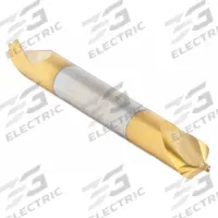 KEO Center Drill: Plain Type, #2/0, 82°, 1 1/4 in Overall Lg, TiN Coated High Speed Steel (MPN 906-000-032). Key specifications — Brand: KEO; End Type: Double End.