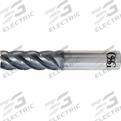 OSG Corner Radius End Mill: Carbide, TiAlN Coated, 5 Flute, 1/2" Mill Dia, 2" LOC - Fast-Cutting Carbide Corner-Radius End Mills for Stainless Steel & Super Alloys