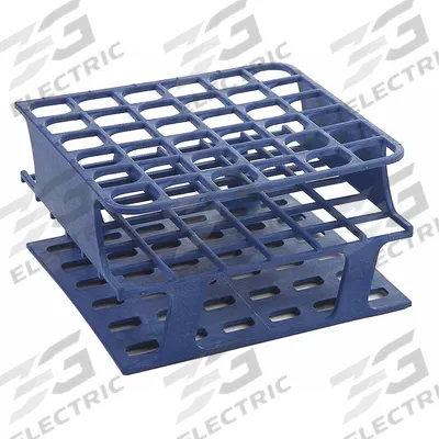 HEATHROW SCIENTIFIC Tube Rack: 2 7/8 in Overall Wd, 5 in Overall Ht, 5 in Overall Lg, POM, Blue - Lab Storage Racks