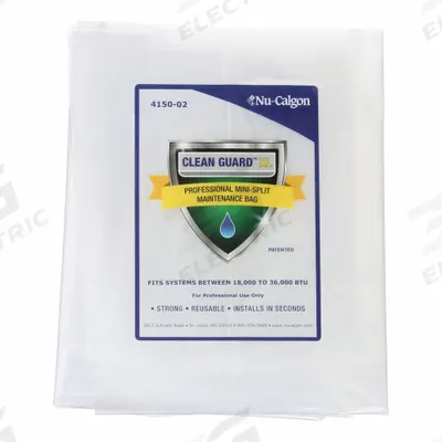 NU-CALGON Bag: Mini-Split Systems, 62 in Wd, 8 ft Lg, Plastic - Maintenance Bags & Kits For Mini-Split Systems