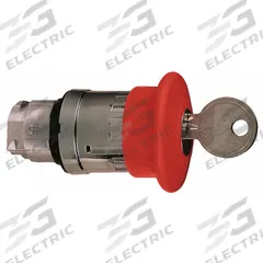 SCHNEIDER Emergency Stop Push Button: Red, 22 mm Mounting Size, Metallic, Maintained (MPN ZB4BS94412). Key specifications — Brand: SCHNEIDER; Action: Maintained; Series: XB4; Push Button Material Type: Metallic.