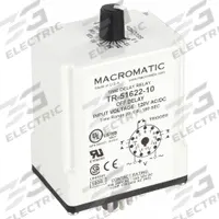 MACROMATIC Single Function Time Delay Relay: Socket Mounted, 120V AC/DC, 10 A, 11 Pins/Terminals (MPN TR-51622-10). Key specifications — Brand: MACROMATIC.