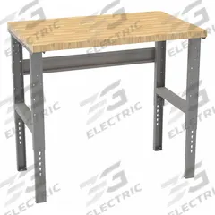 TENNSCO Workbench: Adj Ht, Butcher Block, 48 in x 30 in, 3,800 lb Overall Load Capacity, Gray (MPN WBAT-1-3048W). Key specifications — Brand: TENNSCO.