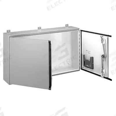 HOFFMAN Enclosure: Steel, 24 in x 48 in x 8 in, NEMA 12/13, Solid Cover - Steel Dust-Tight Enclosures