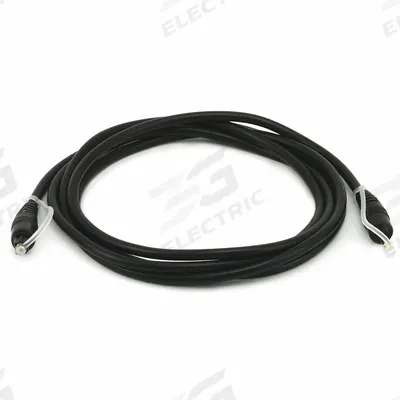 MONOPRICE Toslink Audio Adapter Cable: Black, 1557, 6 ft Overall Lg, Portable Audio Devices - Toslink Male to Mini Toslink Male Cables