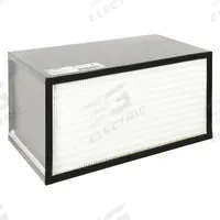 GRAINGER HEPA Air Filter: 12 in x 24 in x 12 in, 99.99% Filter Efficiency, Downstream Face (MPN 2GHJ8). Key specifications — Brand: GRAINGER; Frame or Header Material: Galvanized Steel.
