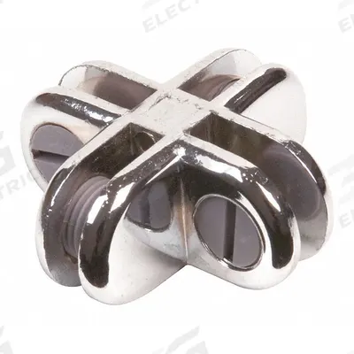 ECONOCO Glass Binning Connector 4 Way: 2 in Overall Ht, 1/2 in Overall Wd, 2 in Overall Dp - Connection Hardware for Compartmented Glass Shelving