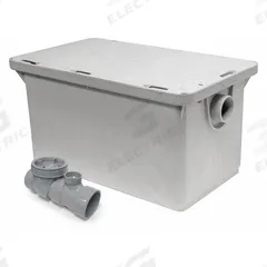 ENDURA Grease Interceptor: 50 lb Capacity, 25 gpm Flow Rate, 31 1/4 in Overall Wd, 19 in Overall Lg (MPN 3925XTA03). Key specifications — Material: Plastic; Includes: Flow Control; Brand: ENDURA.