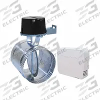 Motorized Damper: For 7 in Dia, 7 1/8 in L, 11 7/8 in H, 11 7/8 in W, Crimped/Slip-Over, Single (MPN FCD-7). Key specifications — Nameplate Voltage: 24V AC; Blade Seal Material: Rubber; Blade Type: Flat Blade; Brand: FIELD CONTROLS; Maximum Air Velocity: 1,000 fpm; Switch Action: Normally Closed; Includes: Fresh Command Multi-Family Control (FCMC).