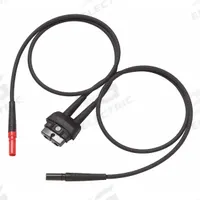 FLUKE Test Leads: CAT III 1000V/CAT IV 600V, Std Probe, Banana Jack, 1 1/2 ft Lg, 18 AWG Wire Size (MPN T5-RLS). Key specifications — Brand: FLUKE.