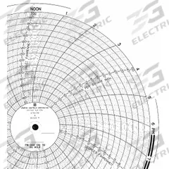 GRAPHIC CONTROLS Circular Paper Chart: Partlow, 50°F to 200°F, PW 00213876 24H, Partlow, 100 PK. Key specifications — Compatible with Manufacturer Model Number: MRC 7000; Brand: GRAPHIC CONTROLS; Units Measured: Temperature °F.