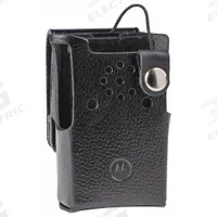 MOTOROLA Case with Fixed Belt Loop: Fits Motorola, Black, Hard Leather, Belt Loop/Cases, Leather (MPN AAM03X513 LCC-261S). Key specifications — Material: Hard Leather; Compatible Radio Brand: Motorola; Manufacturer Part Number: AAM03X513 LCC-261S; Compatible Radio Series: VX-264; Product Type: Case with Fixed Belt Loop; Color: Black; Brand: MOTOROLA; Compatible Radio Manufacturer Model Number: EVX-261 with Standard Battery.