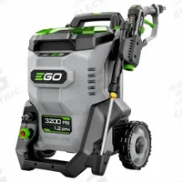 EGO Cordless Pressure Washer: Cart, 3,200 psi, 2 gpm Flow Rate, 56 V Volt (MPN HPW3200). Key specifications — attr1035015: 56V ARC Lithium™; attr1035060: 6.0 Ah; attr1035716: Tool Only.