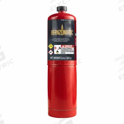 BERNZOMATIC Fuel Cylinder: Oxygen, 1.4 oz - Filled Oxygen Cylinders