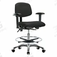Ergonomic Chair: Vinyl, Arms Included, Ht Range 21 1/2 in to 29 in, 18 1/2 in Seat Wd, 17 in Seat Dp (MPN BR-VMBCH-CR-T0-A1-CF-CC-8540). Key specifications — Foot Support: Yes; Back Tilt Backward: 13.5°; Back Tilt Forward: 10.5°; Base Material: Aluminum; Brand: APPROVED VENDOR; Product Type: Ergonomic Chair; ESD-Safe: Not ESD Safe.