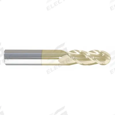 APPROVED VENDOR Ball End Mill: Carbide, ZrN Coated, 3 Flute, 5/8" Mill Dia, 1-5/8" LOC - Carbide Ball End Mills for Aluminum