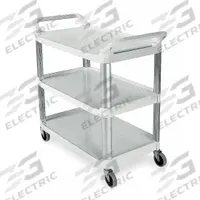 RUBBERMAID COMMERCIAL PRODUCTS Utility Cart: 300 lb, 3 Shelves, 40 in L x 20 in W Self, White (MPN FG409100OWHT). Key specifications — Shelf Color: White; Brand: RUBBERMAID COMMERCIAL PRODUCTS; Caster/Wheel Configuration: (4) Swivel.