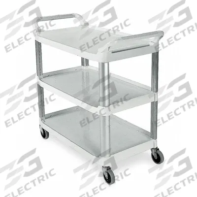 RUBBERMAID COMMERCIAL PRODUCTS Utility Cart: 300 lb, 3 Shelves, 40 in L x 20 in W Self - Service Utility Carts