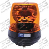 ECCO Rotating Beacon: Rotating Beacon, Amber, 7 5/16 in Overall Ht, Halogen, 12V DC (MPN 5816A). Key specifications — Operating Voltage: 12V DC; Includes: Mounting Hardware; Electrical Connection: Blunt Cut Wires; Mount Type: Bolt; Brand: ECCO; Shape: Round; Lighting SAE Class Rating: SAE Class 1.