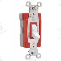 PASS & SEYMOUR Wall Switch: Toggle Switch, Single Pole, Maintained, White, 120/277V AC, 15 A (MPN PT15AC1w). Key specifications — Brand: PASS & SEYMOUR; Illuminated: No; Voltage Rating: 120/277V AC.