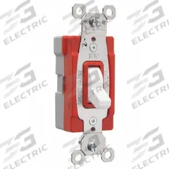 PASS & SEYMOUR Wall Switch: Toggle Switch, Single Pole, Maintained, White, 120/277V AC, 15 A (MPN PT15AC1w). Key specifications — Brand: PASS & SEYMOUR; Illuminated: No; Voltage Rating: 120/277V AC.