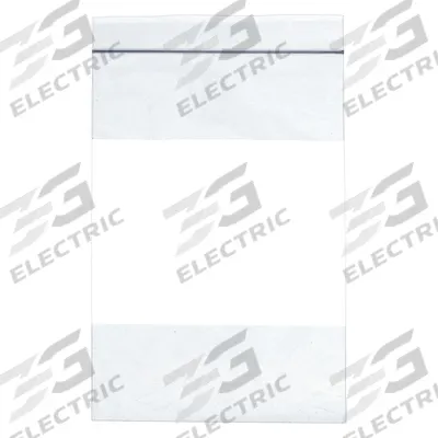APPROVED VENDOR Reclosable Bag: 2 mil Thick, 6 in Wd, 9 in Lg, Hang Hole Not Included, Bag - White Block Reclosable Poly Bags