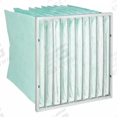 GRAINGER Pocket Air Filter: 24 in x 24 in x 22 in, MERV 11, Orange, Synthetic - MERV 11 Pocket Air Filters