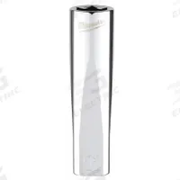 MILWAUKEE Deep Well Socket: Metric, 3/8 in Drive Size, 11 mm Socket Size, 6-Point, Deep, Chrome (MPN 45-34-9094). Key specifications — attr1204417: MILWAUKEE; attr1204392: Chrome.