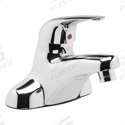 ZURN Low Arc Bathroom Faucet: AquaSpec, Brass, Chrome Finish, 0.5 gpm Flow Rate - Centerset Handle Bathroom Faucets