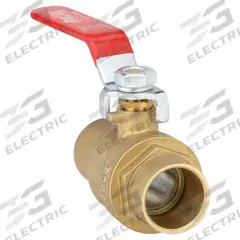 APPROVED VENDOR Manual Two-Way Ball Valve: 3/4 in, Brass, Straight, Sweat x Sweat, Two-Piece, Lever (MPN 107-854). Key specifications — Brand: APPROVED VENDOR; Handle: Lever.